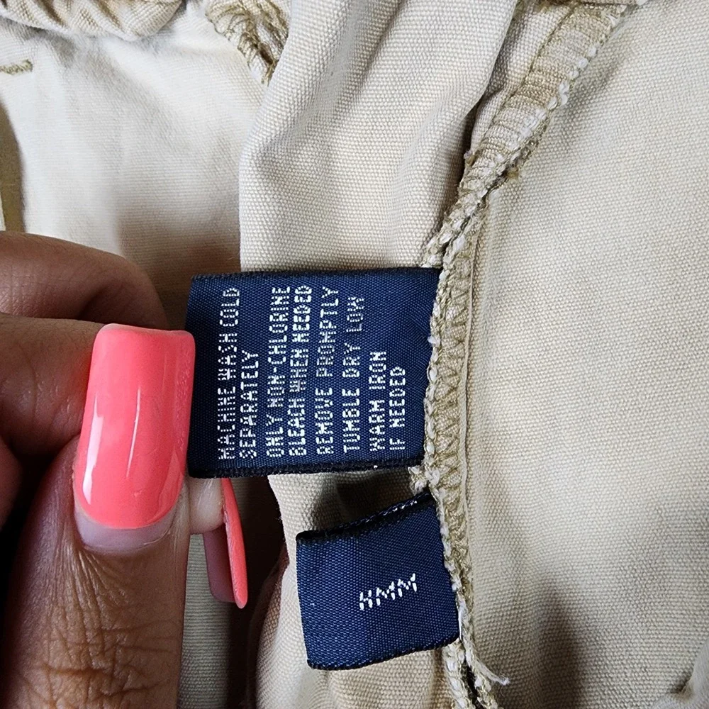 Polo Ralph Lauren Cargo Pants Mens 36x32 Military Vintage Tan Cotton EUC